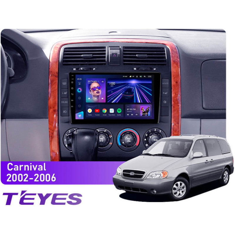 Android head unit Teyes CC3 4+64 Gb Kia Carnival UP GQ 2002-2006 9″