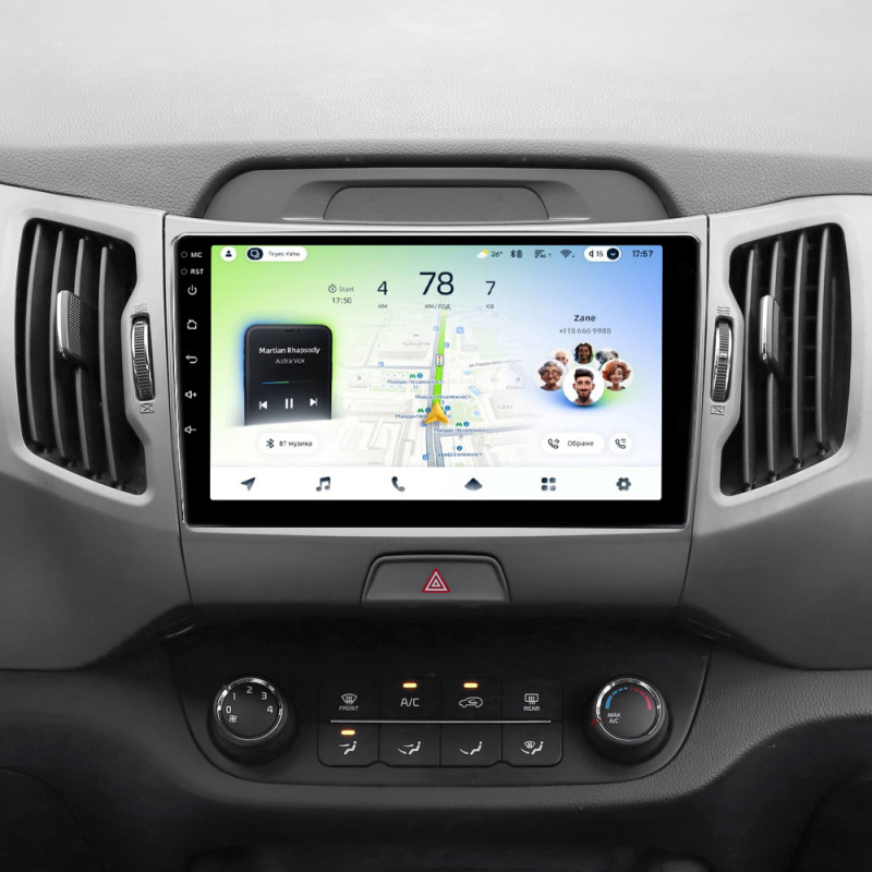 Android head unit Teyes CC4L 6+64 Gb Kia Sportage 3 SL 2010-2016 (B) 9"