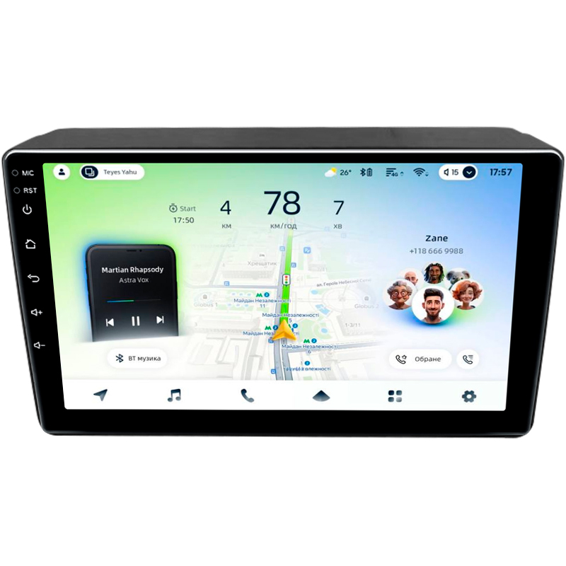 Android head unit Teyes CC4L 4+64 Gb Renault Duster (F1) 2015-2021 / LADA Largus I 1 2021 9" (L1)
