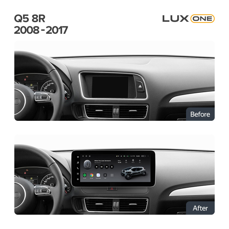Android head unit Teyes LUX ONE 6+128 Gb Audi Q5 8R (A) 2008-2017 12.3"