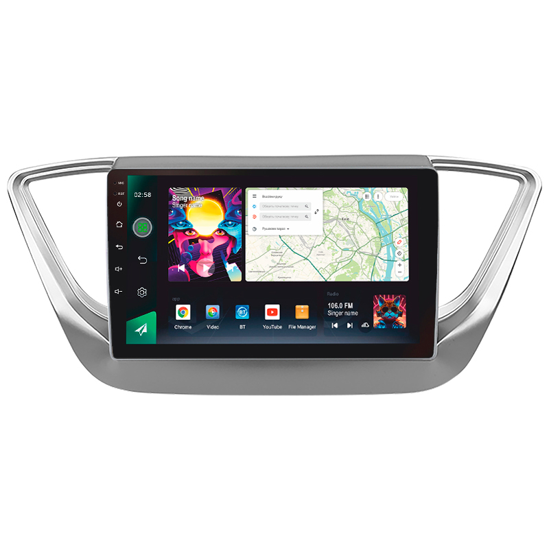 Android head unit SIGMA PRO 9464 ANDROID 12 4+64 Gb 4G DSP Hyundai Solaris 2 2017-2020 (A) 9"