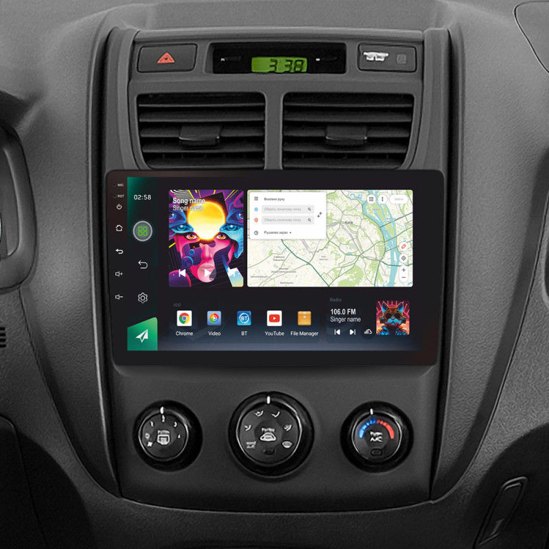 Android head unit SIGMA PRO 9464 ANDROID 12 4+64 Gb 4G DSP Kia Sportage 2 2007-2009 9"