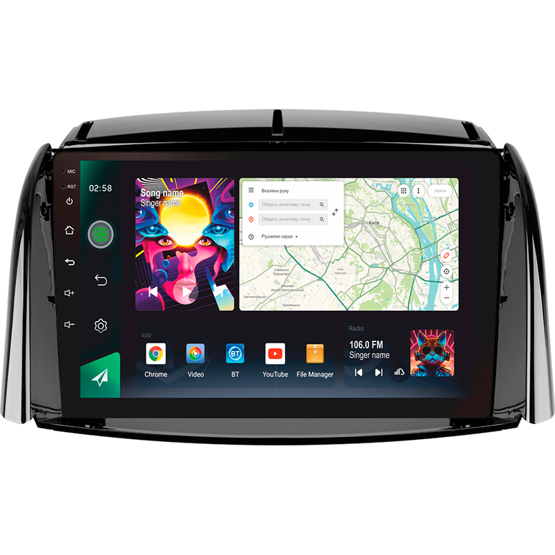 Android head unit SIGMA PRO 9464 ANDROID 12 4+64 Gb 4G DSP Renault Koleos 2008 - 2016 (B) 9" (L1)