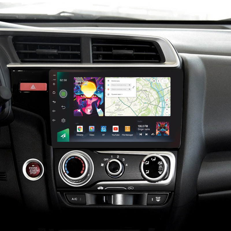 Android head unit SIGMA PRO 10464 ANDROID 12 4+64 Gb 4G DSP Honda Jazz 3 Fit 3 GP GK 2013 - 2020 (B) 10"