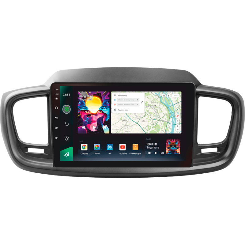Android head unit SIGMA PRO 10464 ANDROID 12 4+64 Gb 4G DSP Kia Sorento 3 2014-2017 (B) 10"