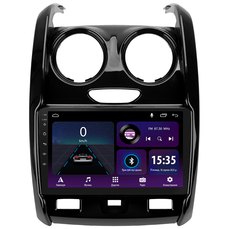 Android head unit SIGMA E9232 ANDROID 10 2+32 Gb Renault Duster (F2) 2015-2021 / LADA Largus 2021 9" (L1)