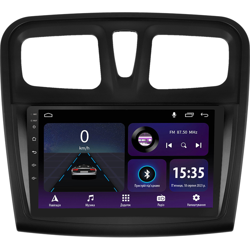 Android head unit SIGMA E9232 ANDROID 10 2+32 Gb Renault Logan 2 2012-2022 Sandero 2 2013-2022 (F1) (A) 9"