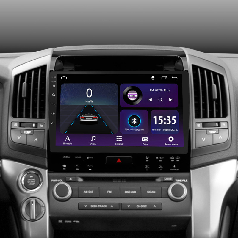 Android head unit SIGMA E9232 ANDROID 10 2+32 Gb Toyota Land Cruiser 11 200 (F2) 2007-2015 (C) 9" (L3)