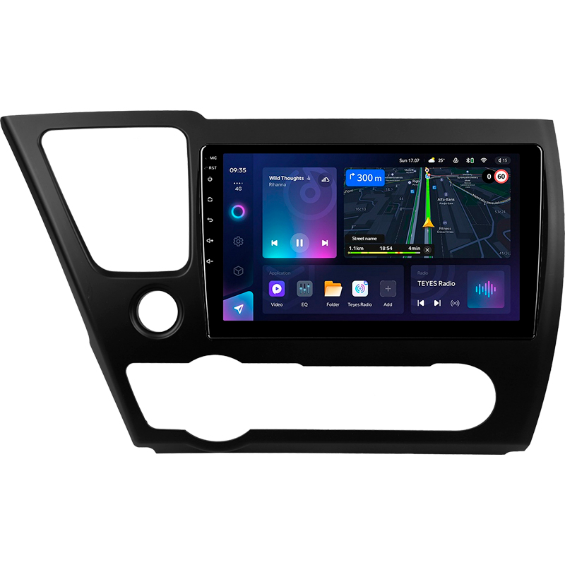 Štátní magnetofon Teyes CC3L 4+32 GB pro Honda Civic 9 (Střední východ 2013–2016), 9