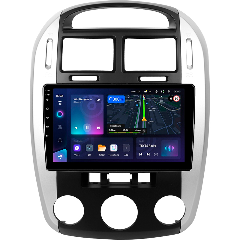 Android head unit Teyes CC3L 4+32 Gb Kia Cerato 1 LD 2004-2008 (F1) 9"