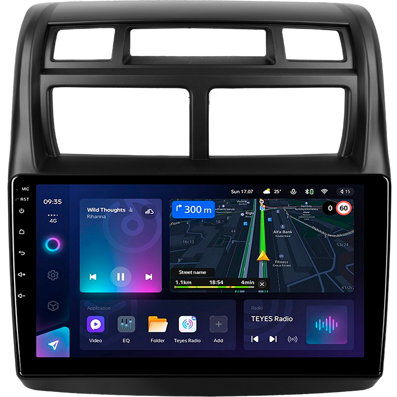 Android head unit Teyes CC3L 4+32 Gb Kia Sportage 2 2007-2009 9"