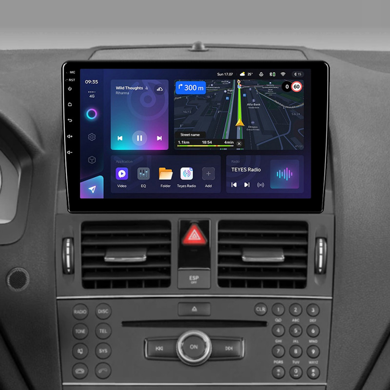 Android head unit Teyes CC3L 4+32 Gb Mercedes Benz C Class 3 W204 S204 2006-2011 9"