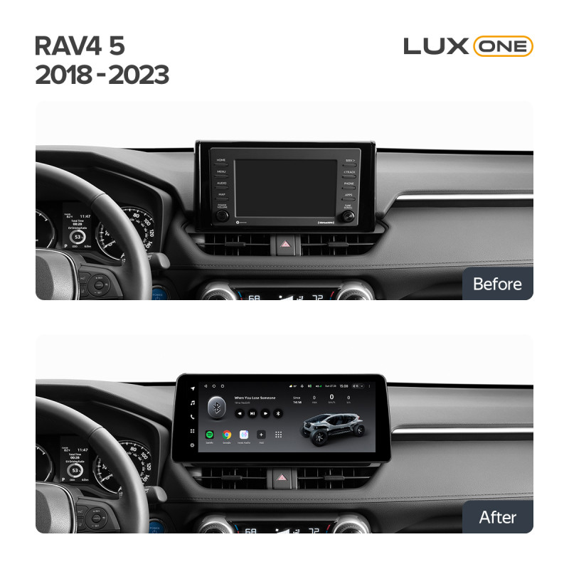 Android head unit Teyes LUX ONE 4+32 Gb Toyota RAV4 5 XA50 2018-2023 12.3" (L2)