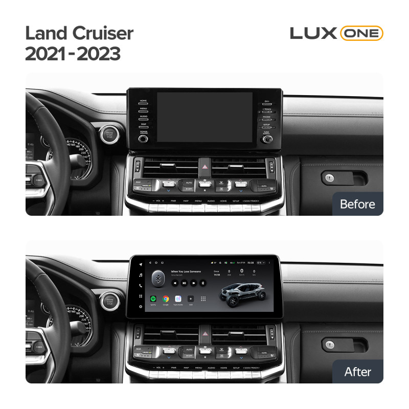 Štátní magnetofon Teyes LUX ONE 4+32 GB Toyota Land Cruiser J300 300 (F1) 2021–2023 (A) 12,3