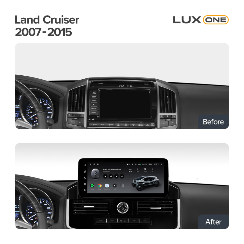 Štátní magnetofon Teyes LUX ONE 4+32 GB Toyota Land Cruiser 110/200 (2007–2015) (C) 12,3