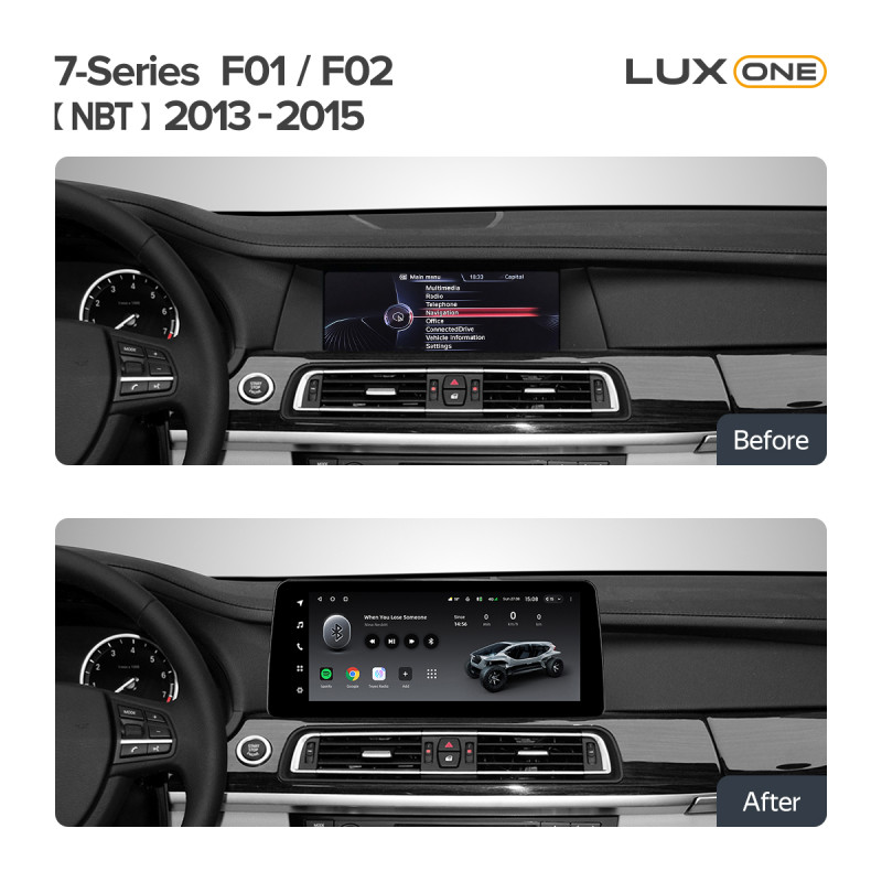 Estéreo de a bordo original Teyes LUX ONE 6+128 GB para BMW Serie 7 (F01, F02) con NBT 2013-2015, pantalla táctil de 12.3