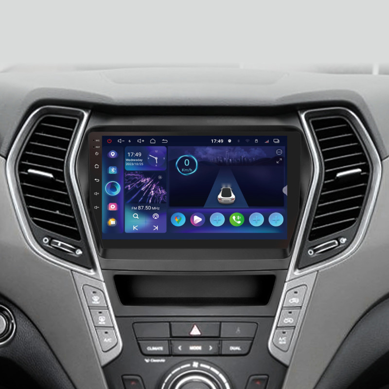 Android head unit SIGMA S9332 ANDROID 13 3+32 Gb 4G DSP Hyundai Santa Fe 3 2013-2016 (B) 9"