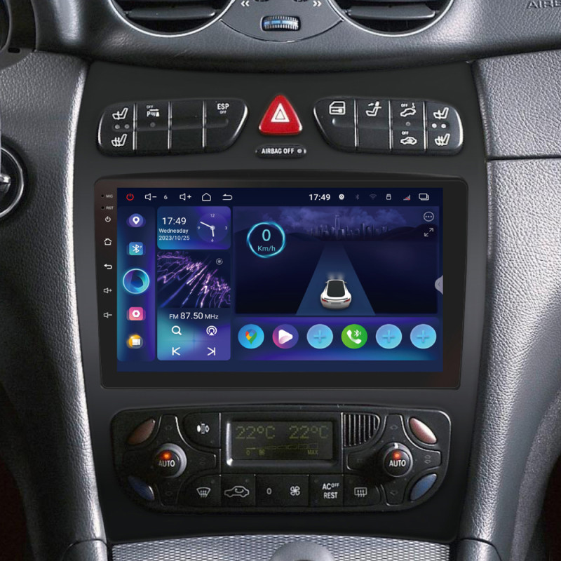 Magnítola de ándar de SIGMA S9332 ANDROID 13 3+32 GB 4G DSP para Mercedes-Benz CLK Clase C209 A209 (F2) 2002-2005 9