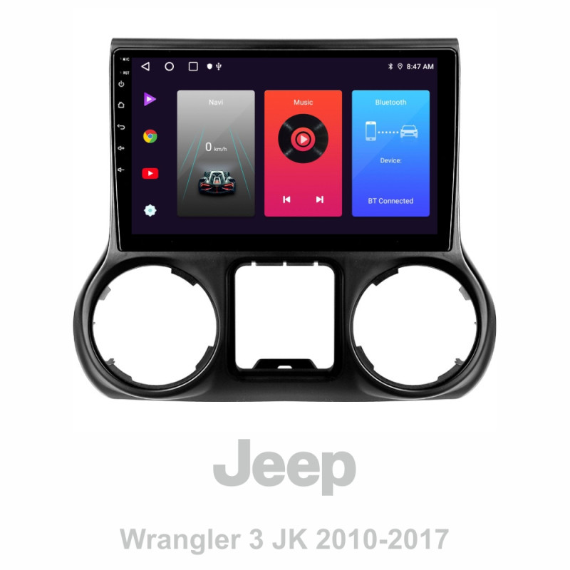 Android head unit SIGMA F10216 ANDROID 10 2+32 Gb Jeep Wrangler 3 JK 2010-2017 (L14) 10" (L1)