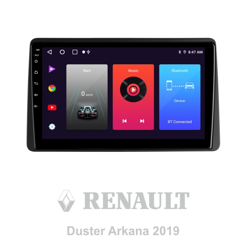 Android head unit SIGMA F10216 ANDROID 10 2+32 Gb Renault Duster HM 2 2020-2023 (F1) 10"