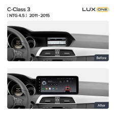 Odtwarzacz multimedialny Teyes LUX ONE 6+128 GB dla Mercedes-Benz klasy C (W204, C204, S204), NTG 4.5, lata 2011–2015, 12,3
