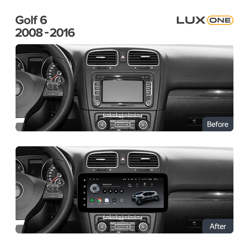Android head unit Teyes LUX ONE 4+32 Gb Volkswagen Bora Golf 6 Passat Scirocco Sharan Touran For Skoda Octavia Fabia 2 (YJ) 2003-2016 12.3"
