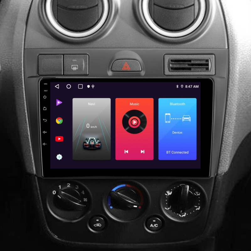 Android head unit SIGMA F9216 ANDROID 10 2+32 Gb Ford Fiesta Mk VI 5 Mk5 2002 - 2008 9"