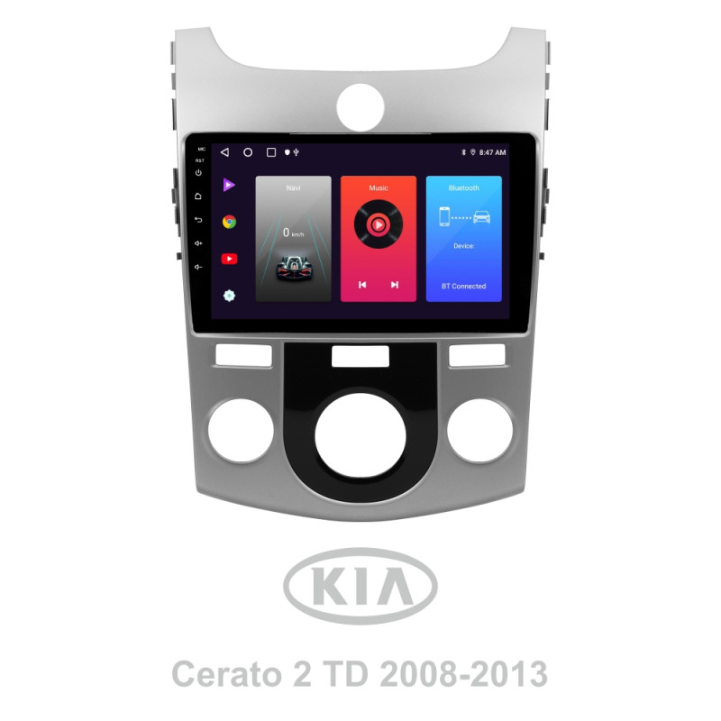 Android head unit SIGMA F9216 ANDROID 10 2+32 Gb Kia Cerato 2 TD 2008-2013 (F1) 9"