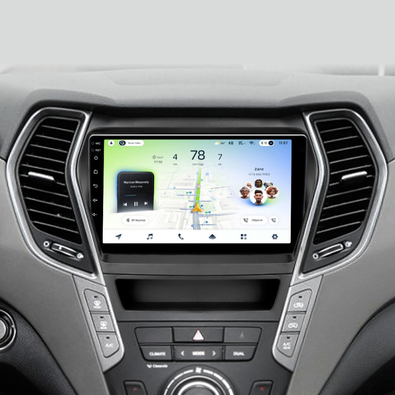 Android head unit Teyes CC4L 6+64 Gb Hyundai Santa Fe 3 2013-2016 (A) 9"