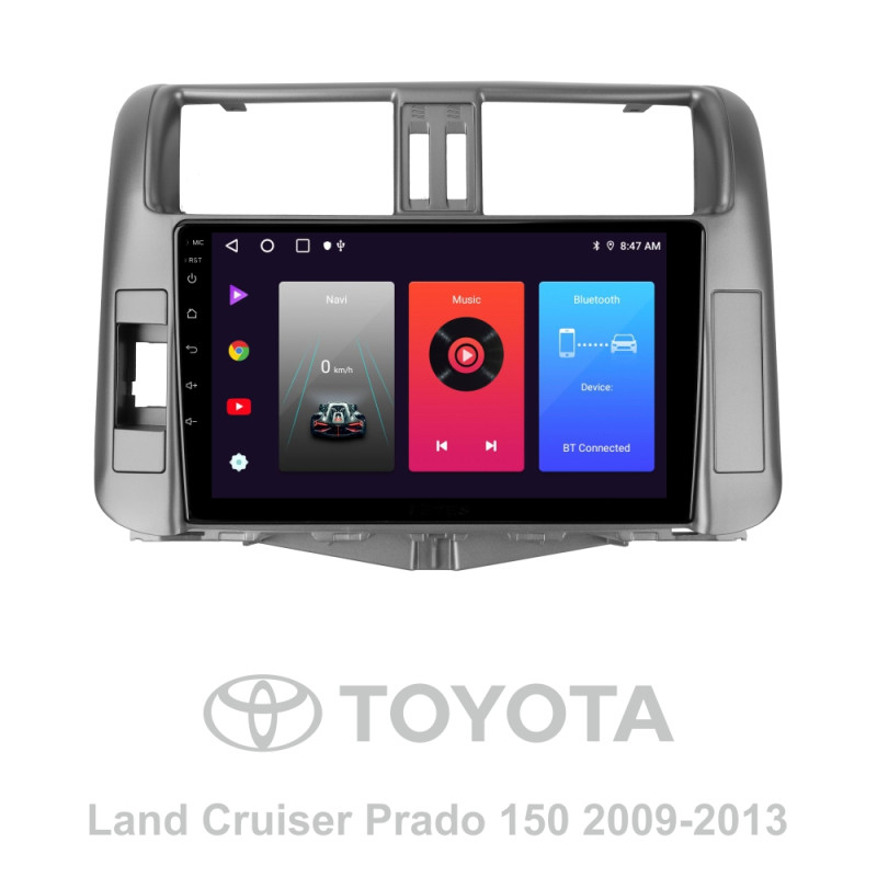 Android head unit SIGMA F9216 ANDROID 10 2+32 Gb Toyota Land Cruiser Prado 150 2009-2013 (A) 9"