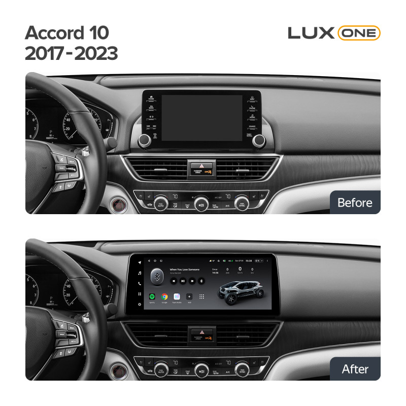 Android head unit Teyes LUX ONE 6+128 Gb Honda Accord 10 CV 2017-2023 (A) 12.3"