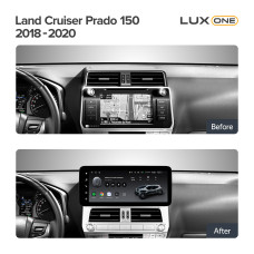 Android head unit Teyes LUX ONE 6+128 Gb Toyota Land Cruiser Prado 150 2018-2020 12.3" (L3)