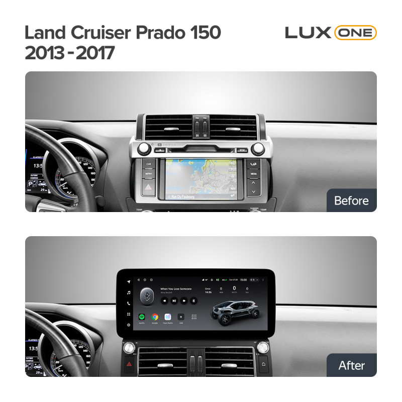 Android head unit Teyes LUX ONE 6+128 Gb Toyota Land Cruiser Prado 150 (F1) 2013-2017 12.3" (L3)