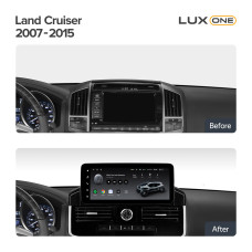 Android head unit Teyes LUX ONE 6+128 Gb Toyota Land Cruiser 11 200 2007-2015 (C) 12.3" (L3)