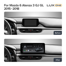 Android head unit Teyes LUX ONE 6+128 Gb Mazda 6 Atenza 3 GJ GL 2015-2018 (A) 12.3"