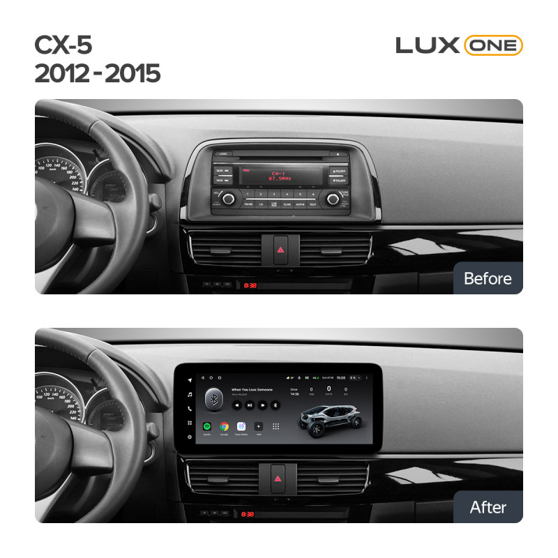 Android head unit Teyes LUX ONE 6+128 Gb with 360° surround view° Mazda CX5 CX-5 CX 5 1 KE 2012-2015 (B) 12.3"
