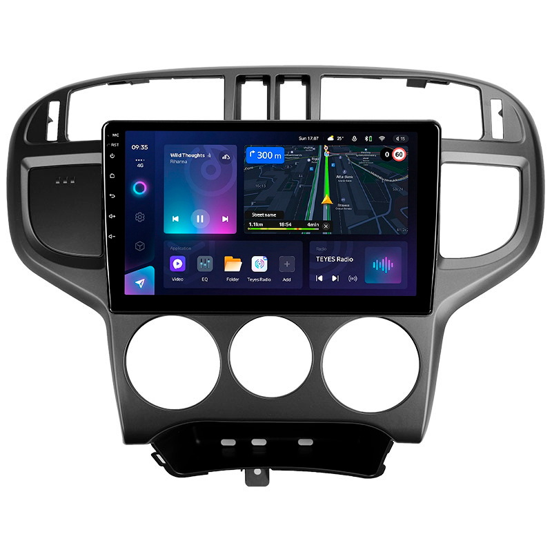 Android head unit Teyes CC3L 4+64 Gb Hyundai Matrix 2001 - 2010 9"