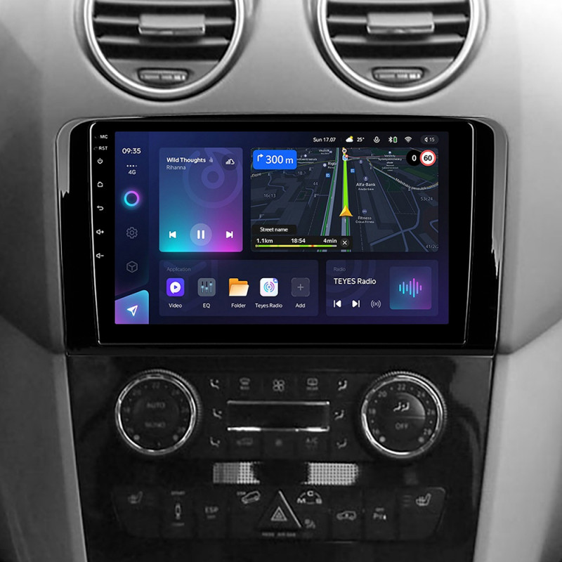Štátní magnetofon Teyes CC3L 4+64 GB pro Mercedes-Benz ML, GL, ML350, GL320 (X164, 2005–2009, F1), 9 palců