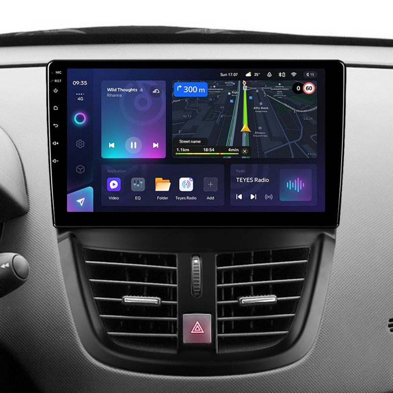 Android head unit Teyes CC3L 4+64 Gb Peugeot 207 2006-2015 9"