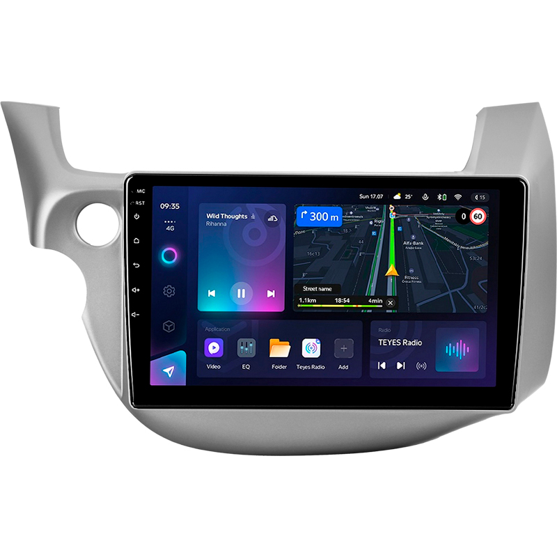 Android head unit Teyes CC3L 4+64 Gb Honda Jazz 2 GG Fit 2 GE 2007 - 2014 10"