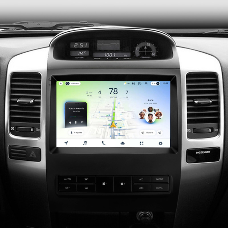 Android head unit Teyes CC4L 4+64 Gb Toyota Land Cruiser Prado 120 For Lexus GX470 GX 470 J120 2004-2009 (F2) 9" (L3)