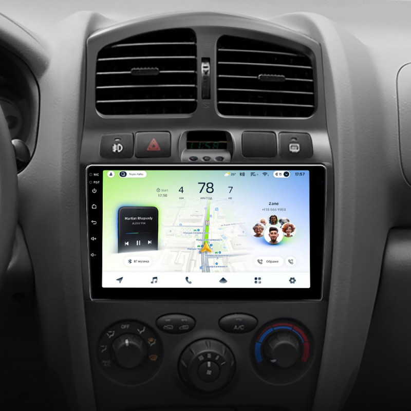 Android head unit Teyes CC4L 6+64 Gb Hyundai Santa Fe SM 2000-2012 For JAC S1 (Rein) 1 2007-2013 9"
