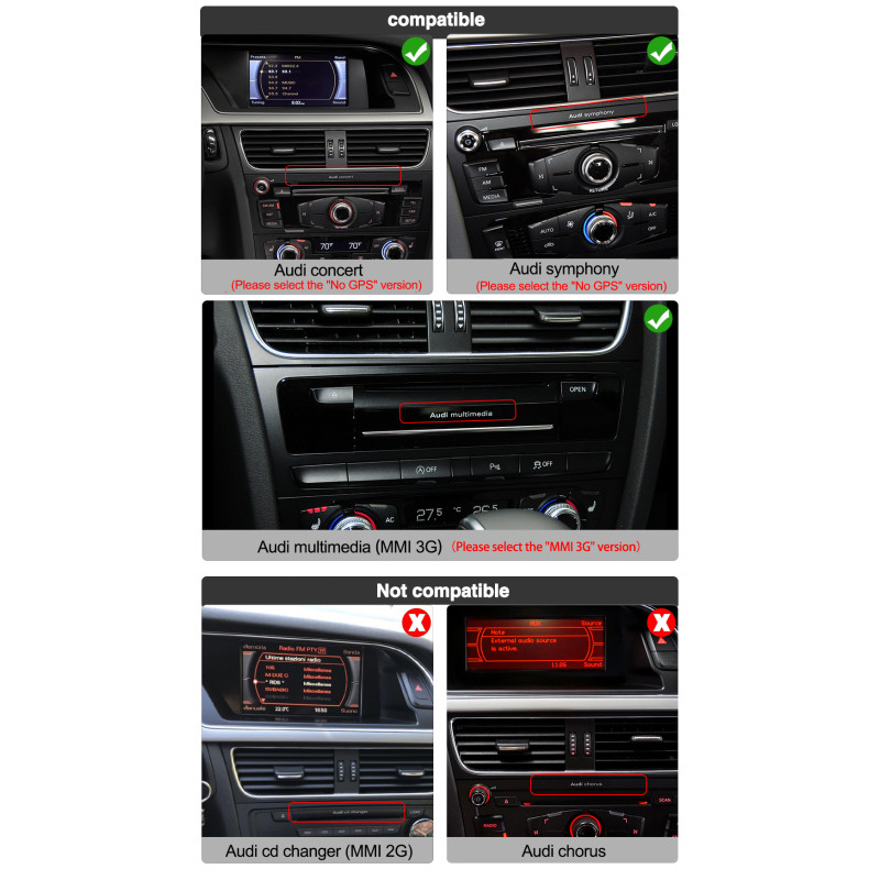 Android head unit AMS Audi A4 2008-2014 /A5 2008-2016  no GPS 4+64Gb 12.3"