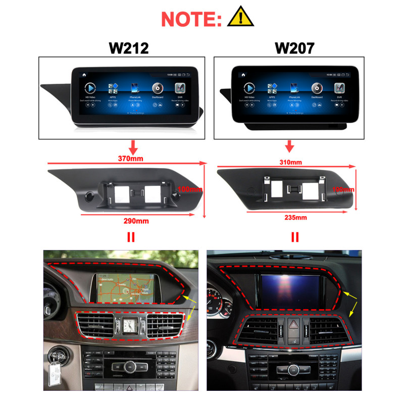 Android head unit AMS MERCEDES BENZ E-Class W207 NTG5.0 2015 4+64Gb 12.3"