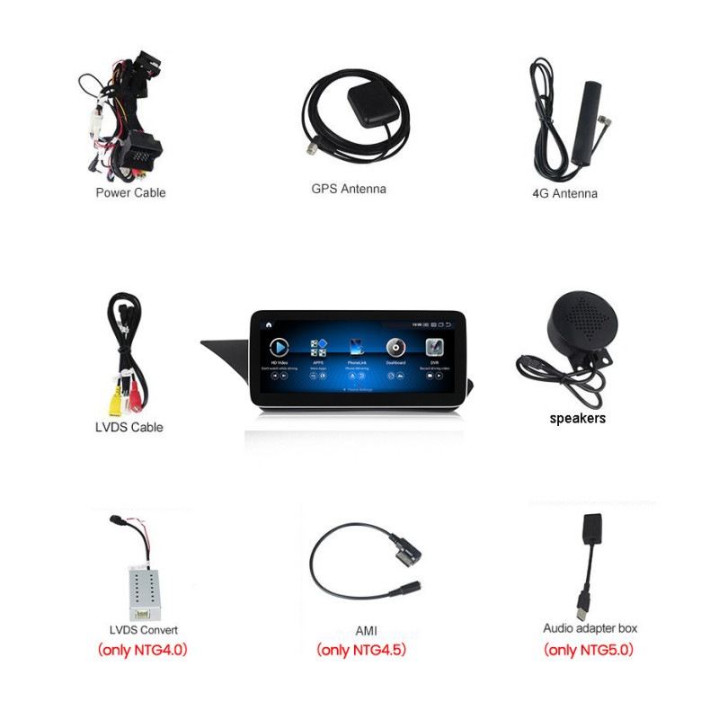 Android head unit AMS MERCEDES BENZ E-Class W212 NTG4.5 2013-2014 4+64Gb 10.25"
