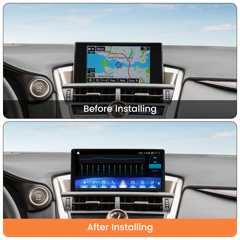 Android head unit AMS LEXUS NX200/300 2014-2016 720P High Trim 4+64Gb 10.25"