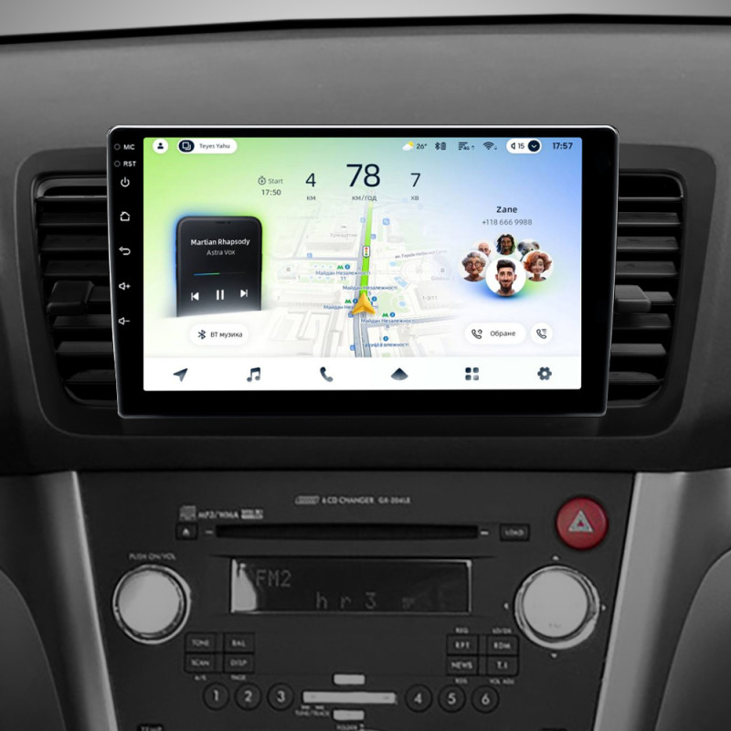 Android head unit Teyes CC4L 6+64 Gb Subaru Outback 3 Legacy 4 2003-2009 9"