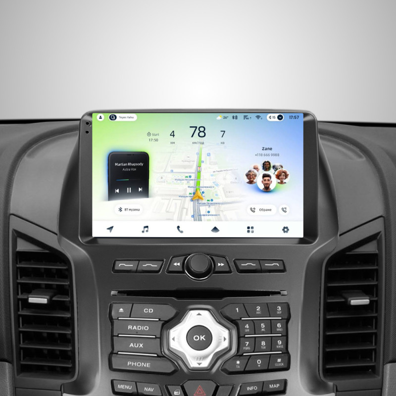 Android head unit Teyes CC4L 4+64 Gb Ford Ranger 3 (F1) 2011-2015 9" (L1)