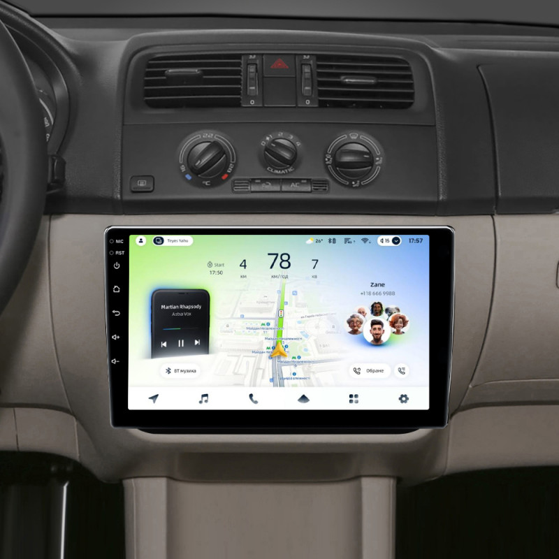 Android head unit Teyes CC4L 4+64 Gb Skoda Fabia 2 2007-2014 10"