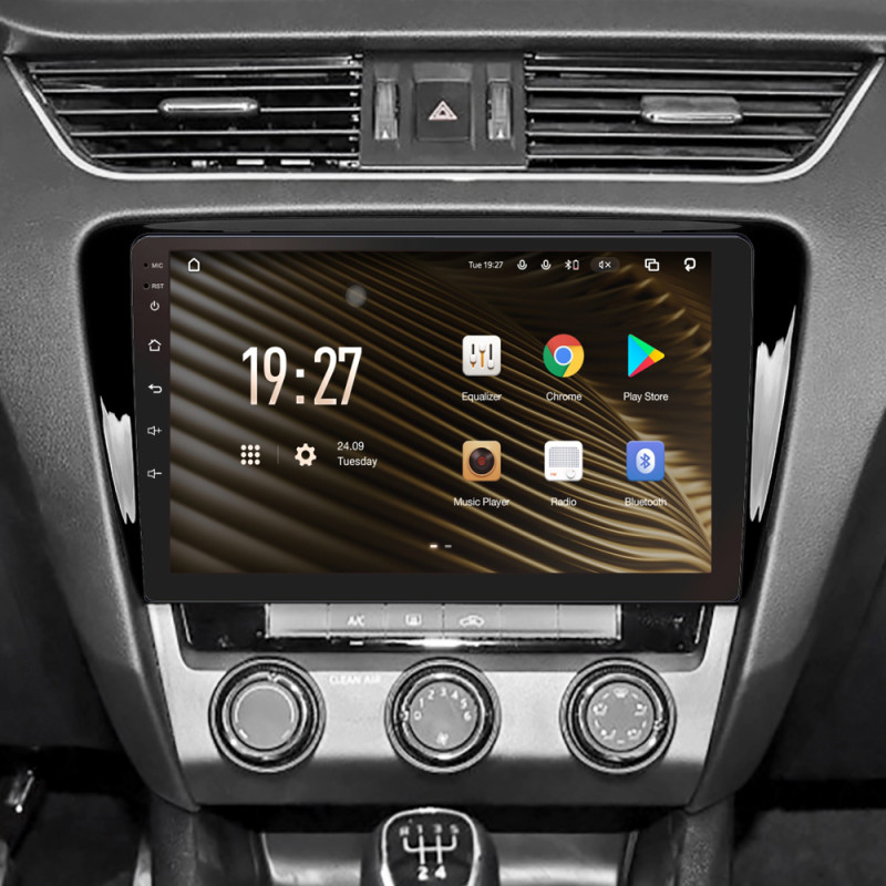 Android head unit SIGMA S10464 ANDROID 12 4+64 Gb 4G DSP Skoda Octavia 3 A7 2013-2018 (A) 10"